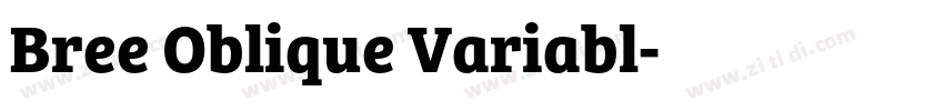 Bree Oblique Variabl字体转换